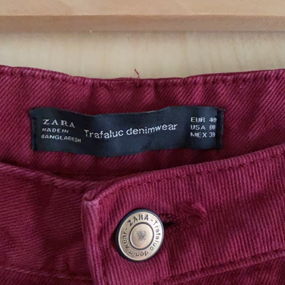 Zara Trafaluc mom jeans in wine color - Picture 5 of 10